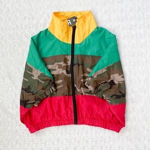 NWT-REDFOX Camo Batwing Short Sleeved Windbreaker